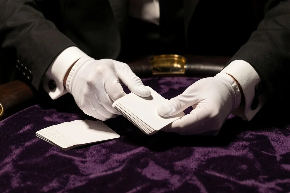 Croupier professionnel orchestrant une partie de jeu de cercle